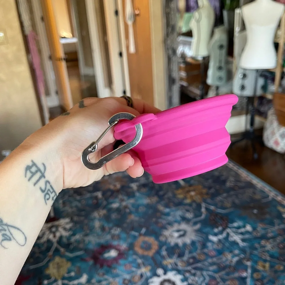 Travel Cup Dog Cat Food Bowl